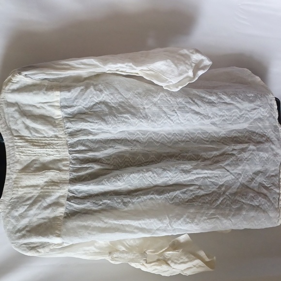 FORBIDDEN LOS ANGELES White Popover Collar Cotton Blouse - Picture 4 of 8